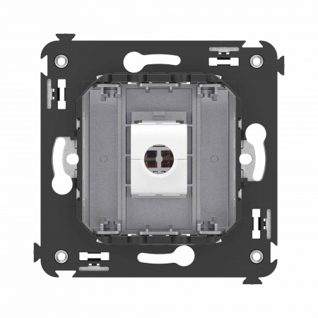 DKC Avanti Компьютерная розетка RJ-45 без шторки в стену, кат.6А одинарная, Закаленная сталь