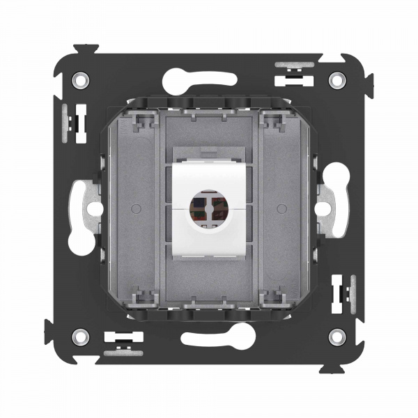 DKC Avanti Компьютерная розетка RJ-45 без шторки в стену, кат.6А одинарная, Закаленная сталь