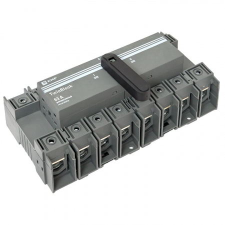 EKF Рубильник 63A 4P реверсивный c рукояткой для прямой установки TwinBlock