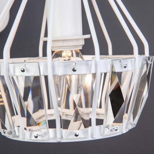 Бра с хрусталем 70075/1 белый Eurosvet Lord