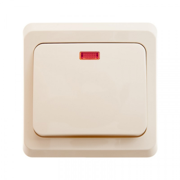 SE Этюд Крем Выключатель 1-клавишный с подсветкой