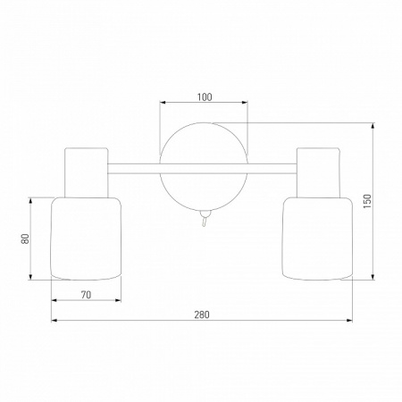 Настенный светильник с плафонами 20089/2 хром Eurosvet Corso