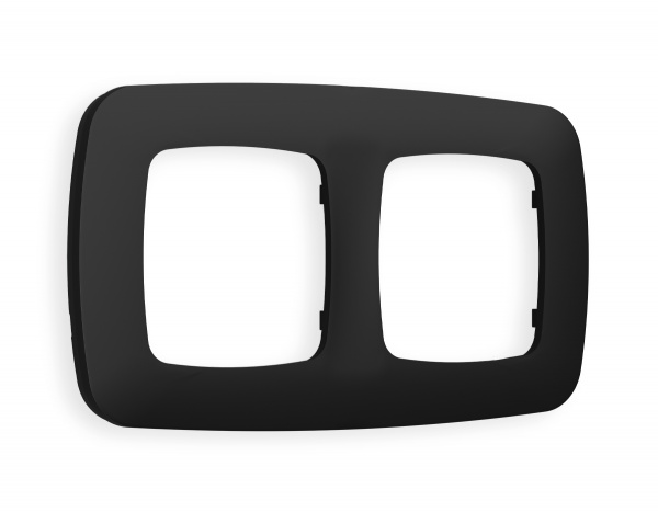 Рамка OMEGA Ecta (Черный матовый) 2-ая OF140702