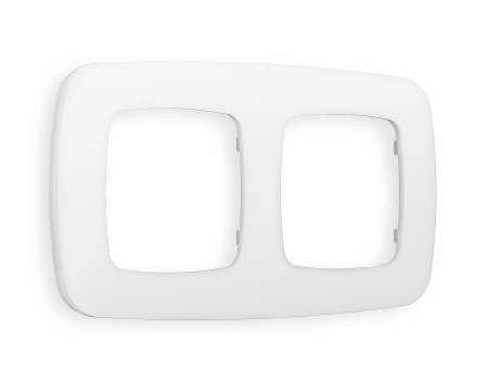 Рамка OMEGA Ecta (Белый матовый) 2-ая OF140122