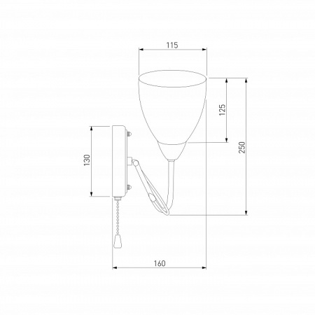 Бра с плафоном 30130/1 античная бронза Eurosvet Natalie