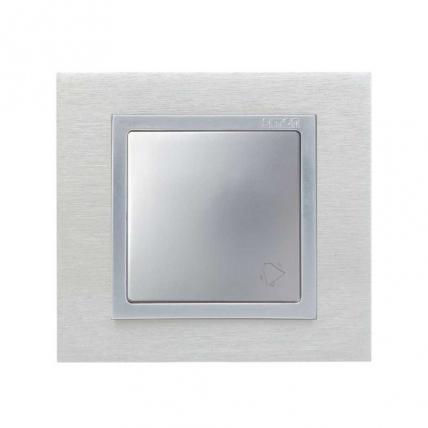 Simon 82 Алюминий Накладка с пиктограммой "звонок" для 1-клав. мех., S82,82N