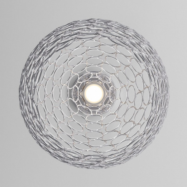 Подвесной светодиодный светильник с металлическим плафоном 90352/1 хром Eurosvet Ruche