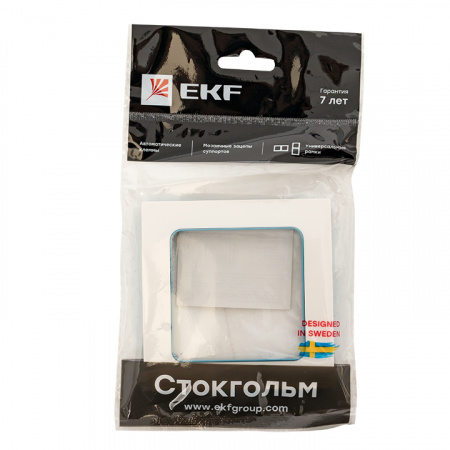 EKF PROxima Стокгольм Белый Линия синяя Рамка 1-ая