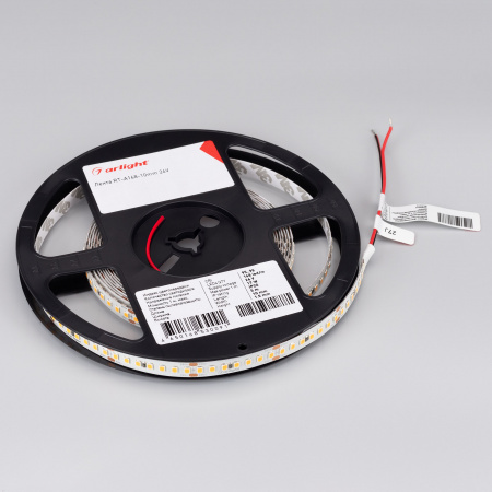 Arlight Лента RT-A168-10mm 24V Warm3500 (17 W/m, IP20, 2835, 5m) (Открытый)