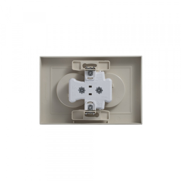 SE AtlasDesign Беж Розетка б/з двойная, 16А, в сборе
