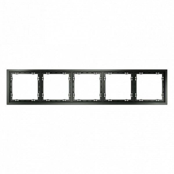 Рамка пластиковая VOLTUM S70 на 5 постов, (титан)