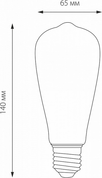 Филаментная светодиодная лампа ST64 6W 3300K E27 (тонированная) BLE2707 Elektrostandard ST64 F a048279