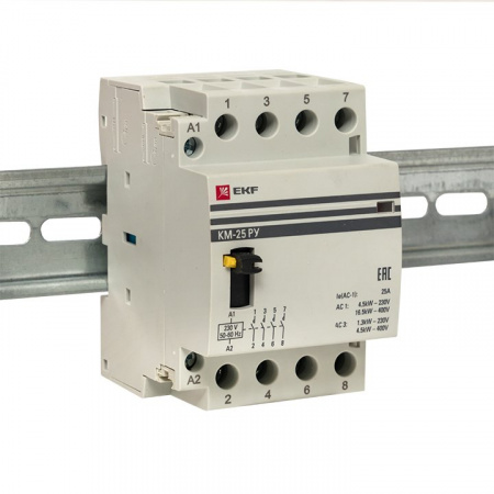 EKF PROxima Контактор модульный КМ РУ 25А 4NO (3 мод.)