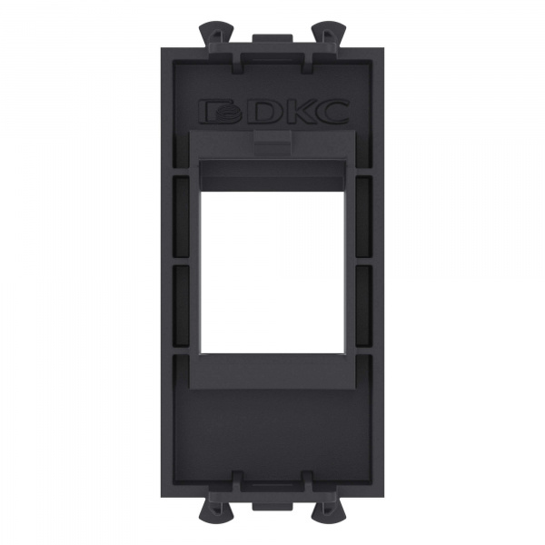 DKC Avanti Адаптер без шторки для Keystone Черный матовый", 1 модуль