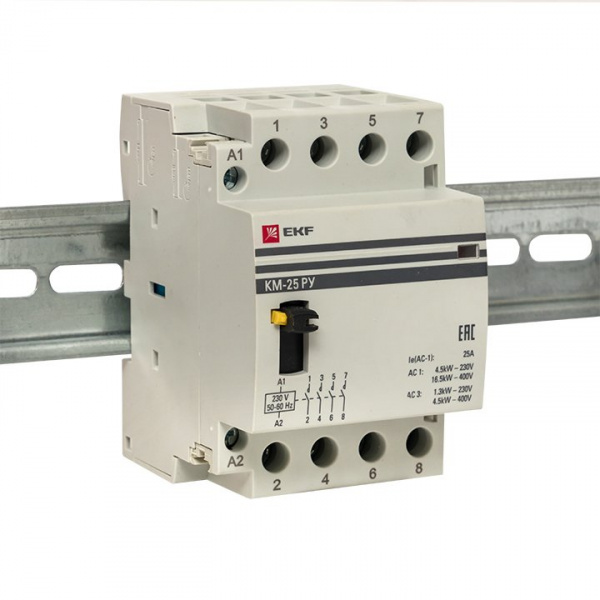 EKF PROxima Контактор модульный КМ РУ 63А 4NO (3 мод.)