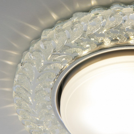 Встраиваемый точечный светильник с LED подсветкой 3027 GX53 CL прозрачный Elektrostandard Kolo a043158