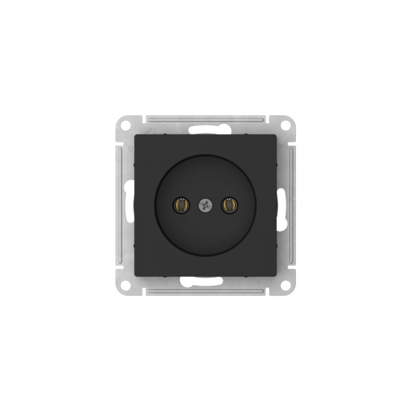 Systeme Electric AtlasDesign Карбон Розетка без заземления без шторок, 16А, мех., быстрозажим. клем.