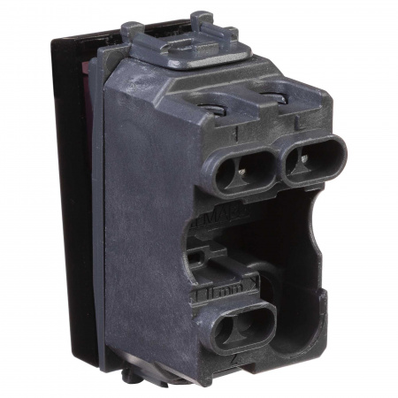 DKC Avanti Черный квадрат Выключатель 16A 1 модуль