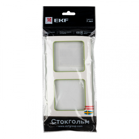 EKF PROxima Стокгольм Белый Линия зеленая Рамка 2-ая