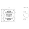 Donel Механизм розетки RJ45 + RJ45 (двойная) cat.5/ClassE-8/8, серия DB, DB16500
