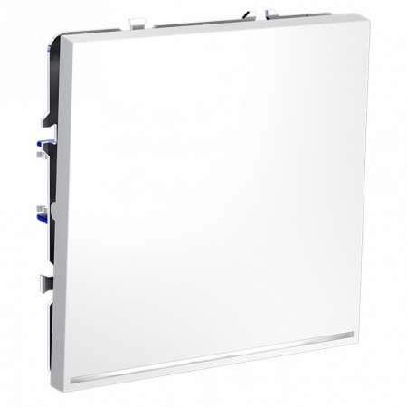 Выключатель встраиваемый VOLTUM S70 одноклавишный с подсветкой 10А, (белый матовый)