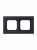 ABB Axcent металл/матовый черный Рамка 2-постовая