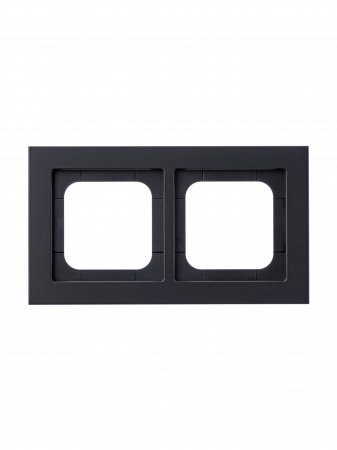 ABB Axcent металл/матовый черный Рамка 2-постовая