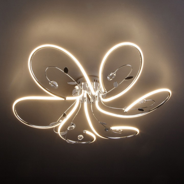 Светодиодная люстра с хрусталем 90082/6 хром Eurosvet Venzel