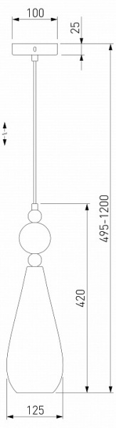 Подвесной светильник с плафоном 50202/1 дымчатый Eurosvet Ilario