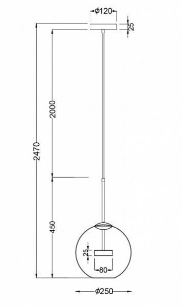 Подвесной светильник MOD055PL-L12G3K Maytoni Cometa
