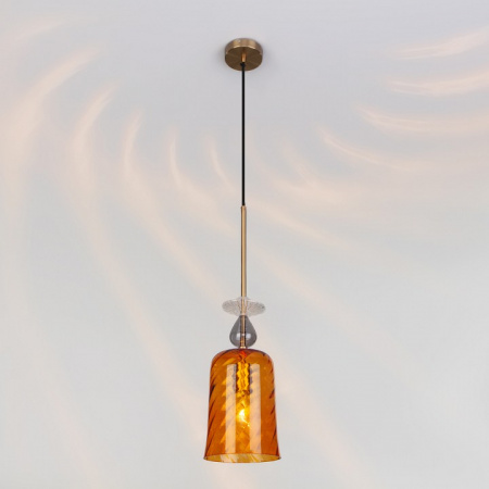Подвесной светильник с плафоном 50194/1 янтарный Eurosvet Dream