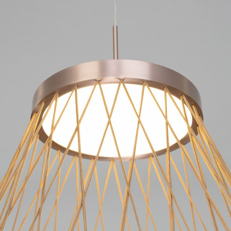 Подвесной светодиодный светильник 40016/1 LED коричневый Eurosvet Cesta