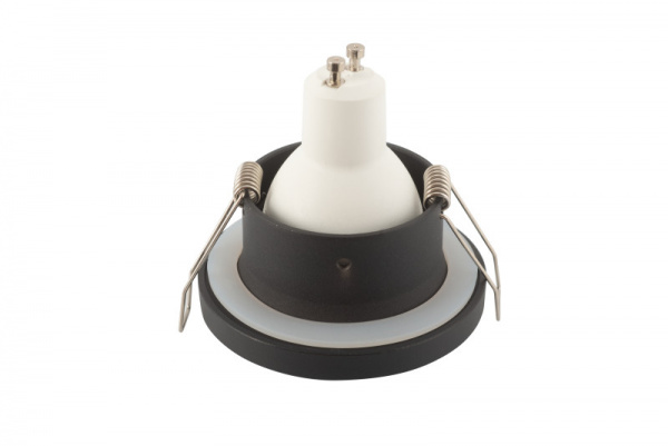 DK3012-BK Встраиваемый светильник влагозащ., IP 44, 50 Вт, GU10, черный, алюминий