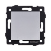 Выключатель кнопочный 1-клавишный 10А/250В, серый Kollinger REA-S-005GY для Aspekt, Eleganz, Reflex