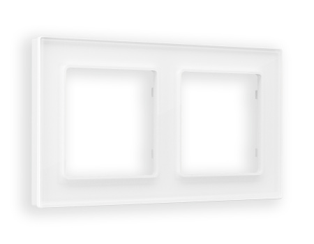 Рамка ALFA Platos (Белый Стекло закаленное натуральное) 2-ая AF380102