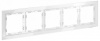 Рамка стеклянная VOLTUM S70 на 5 постов, (белый, стекло)