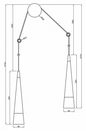 Настенный светильник (бра) Pendant P090WL-L24CH3K Maytoni Sintesi