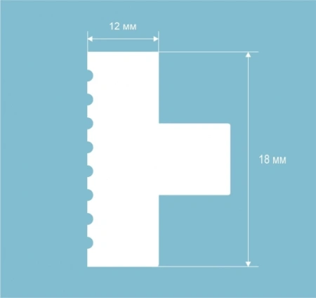 Молдинг MX054, 18х12, 2000мм, Экополимер/55
