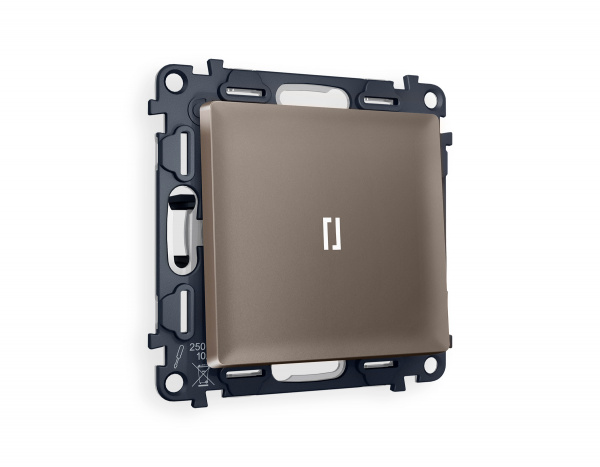 Комплект механизма 1-клавишного выключателя с подсветкой 5600K ALFA MA632015 Темная бронза матовый QUANT