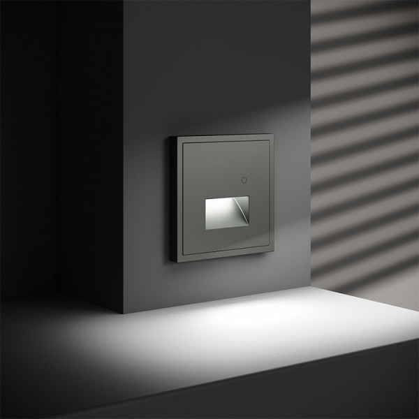 Подсветка светодиодная встраиваемая VOLTUM S70 с датчиком, (титан) Подсветка светодиодная встраиваемая VOLTUM S70 с датчиком, (титан)