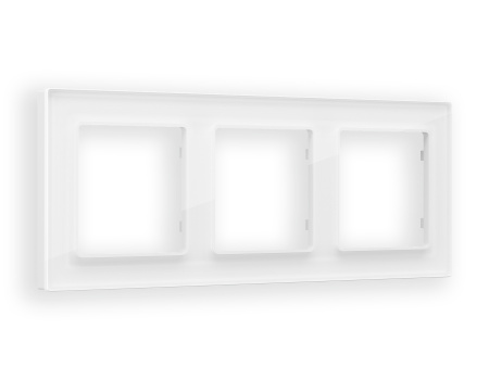 Рамка ALFA Platos (Белый Стекло органическое) 3-ая AF330103