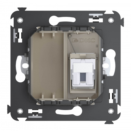 DKC Avanti Ванильная дымка телефонная розетка RJ-12 одинарная