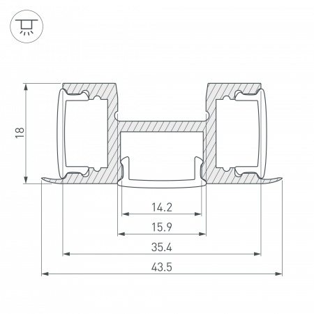 Профиль Arlight ARH-TRI-D-2000 ANOD 018829