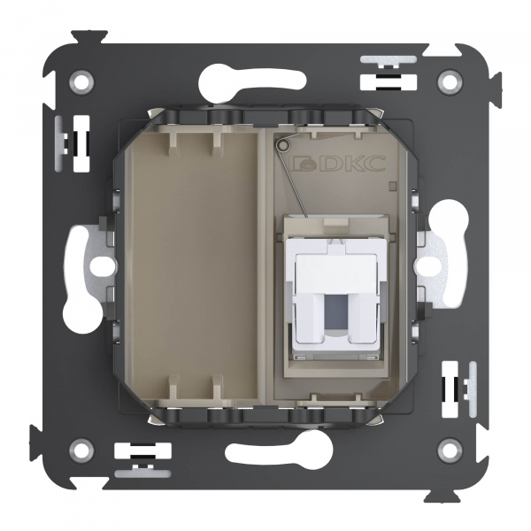 DKC Avanti Ванильная дымка телефонная розетка RJ-12 одинарная