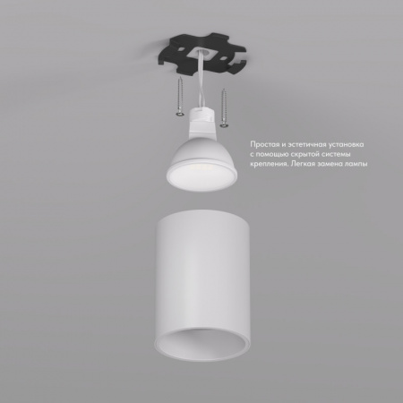 DK3110-WH Светильник накладной IP 20, 10 Вт, GU5.3, LED, белый, пластик