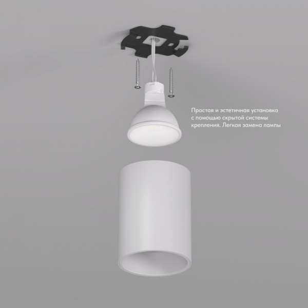 DK3110-WH Светильник накладной IP 20, 10 Вт, GU5.3, LED, белый, пластик