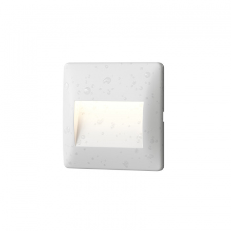 Светильник встраиваемый в стену HELM, IP65, LED 3000K, 2.5 Вт, белый, пластик