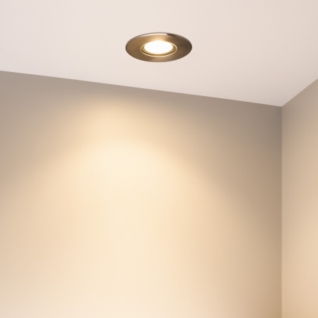 Arlight Светильник ART-GROUND-SLIM-R110-6W Warm3000 (SL, 35 deg, 24V) (IP67 Металл, 3 года)