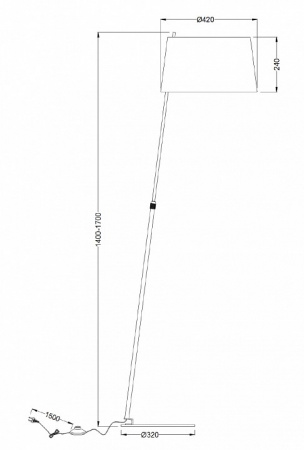 Напольный светильник (торшер) MOD613FL-01B Maytoni Bergamo