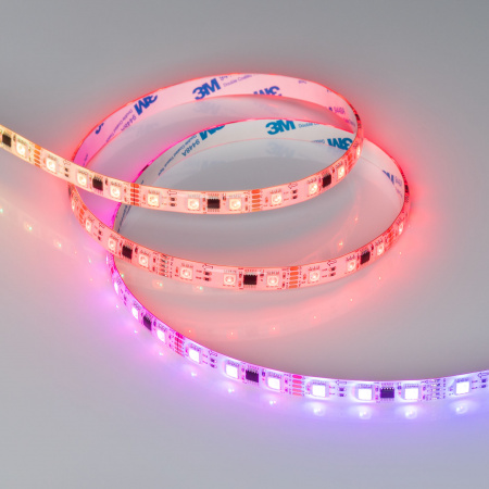Arlight Лента герметичная DMX-SE-B60-10mm 12V RGB-PX3 (14 W/m, IP65, 5060, 5m) (бегущий огонь)
